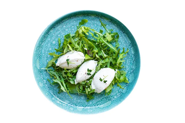 ดเพ ขภาพสดก Arugula บนจาน อปว — ภาพถ่ายสต็อก