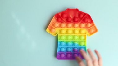 Basit gamzeler patlasın stres önleyici oyuncaklar patlasın çocuklar için yapboz eğlencesi, boş zamanların parlak renkli arka planı