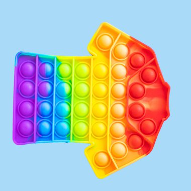 Basit gamzeler patlasın stres önleyici duyusal oyuncaklar patlasın popit fun boys, boş zaman arkaplanı çok renkli parlak renkli oyun