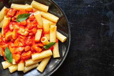 makarna soslu sebzeler makarna makarna makarna İtalyan mutfağı klasik sağlıklı yemek atıştırmalıklar arka plan fotokopisi kırsal vejetaryen ya da vejetaryen yemekleri