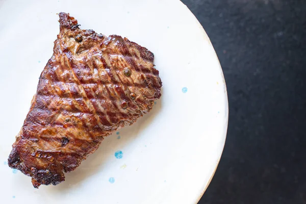 Bistecca Fresca Manzo Succosa Carne Alla Griglia Porzione Barbecue Sul — Foto Stock