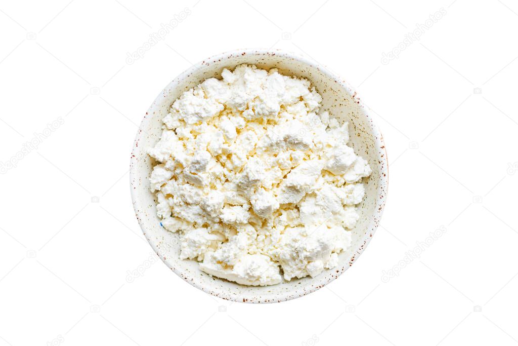 cottage cheese goat or sheep milk on the table healthy food meal copy space food background rustic top view keto or paleo diet