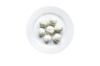 Köfteler tavuk eti menüsü tabakta, sağlıklı yemek atıştırmalıkları fotokopi uzay yiyecekleri arka plan kırsal görüş   