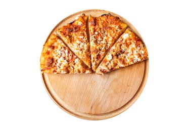 Pizza dilimleri, sıcak atıştırmalıklar, sağlıklı yemekler, atıştırmalıklar, fotokopi...