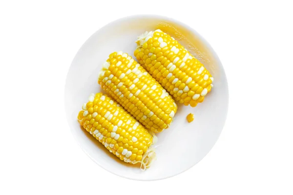 Corncob Grilované Kukuřice Rychlé Občerstvení Jídlo Snack Kopie Prostor Pozadí — Stock fotografie