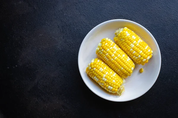 Kukuřice Gril Corncob Grilované Rychlé Občerstvení Jídlo Snack Kopie Místo — Stock fotografie