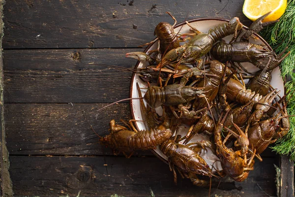 Kreeften Vers Klaar Koken Rauwe Product Maaltijd Snack Tafel Kopiëren — Stockfoto