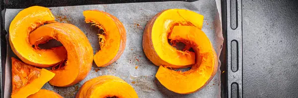 Pumpkin Chunks Baking Fresh Harvest Healthy Food Mix Vegetables Fresh — Stock Photo, Image