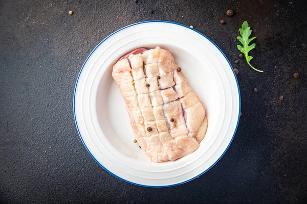 Unggas Dada Bebek Daging Mentah Porsi Segar Siap Untuk Memasak — Stok Foto