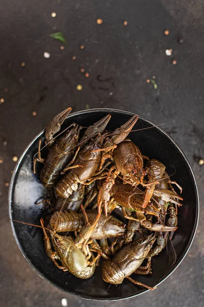 Rivierkreeft Vers Klaar Koken Zeevruchten Rauwe Product Maaltijd Snack Tafel — Stockfoto