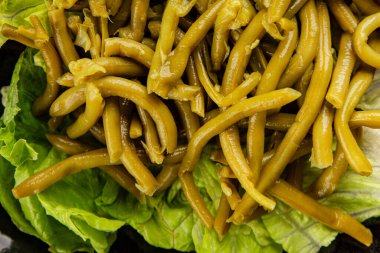 Çalı fasulyesi, yeşil fasulye, sebze, sebze, sebze, çerez, lezzetli, gurme, arka plan, masa, kırsal kesim, fotokopi alanı, vejetaryen ve vejetaryen yemekleri.