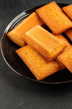 Finansal bisküvi tatlı tatlı aperatif taze lezzetli gurme yemek masası kırsal gıda üst görünüm fotokopi alanı