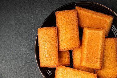 Finansal bisküvi tatlı tatlı aperatif taze lezzetli gurme yemek masası kırsal gıda üst görünüm fotokopi alanı