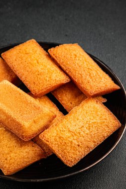 Finansal bisküvi tatlı tatlı aperatif taze lezzetli gurme yemek masası kırsal gıda üst görünüm fotokopi alanı