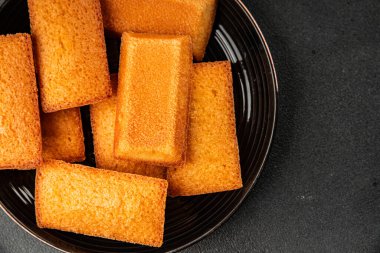 Finansal bisküvi tatlı tatlı aperatif taze lezzetli gurme yemek masası kırsal gıda üst görünüm fotokopi alanı