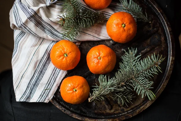 Agrumi mandarini, anno nuovo — Foto Stock