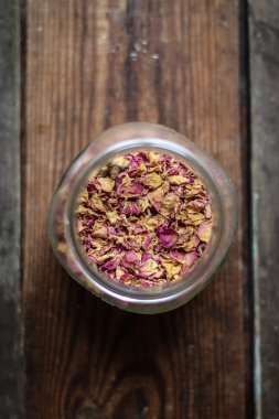 Gül, kurutulmuş, güzel kokulu, çiçekler, yaprakları