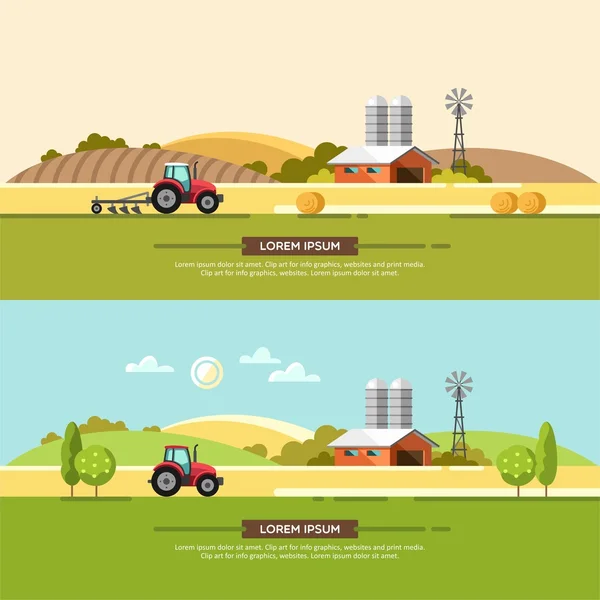 Agriculture And Farming Agribusiness Rural Landscape Design Elements For Info Graphic Websites And Print Media Vector Illustration Stock Images Page Everypixel