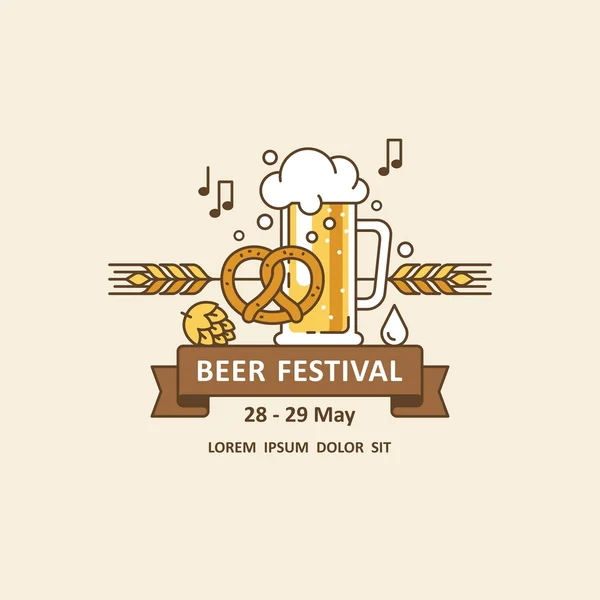 Festival da cerveja, festa da cerveja, menu da cerveja. Ilustração para banners, folhetos, cartazes e outros tipos de design de negócios . —  Vetores de Stock