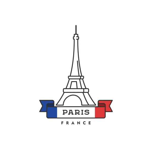 Eiffeltornet i Paris. Frankrikes symbol. Vektorillustration. — Stock vektor
