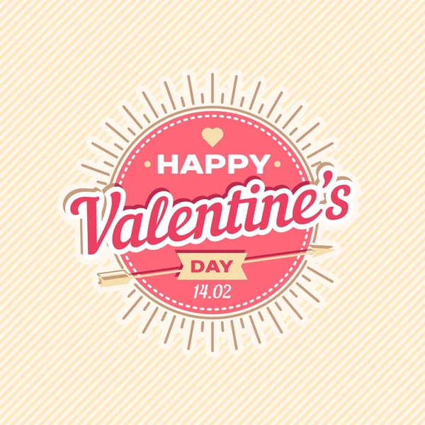 Happy Valentines day card design. 14 february. I love you. Vector background. — Stock Vector