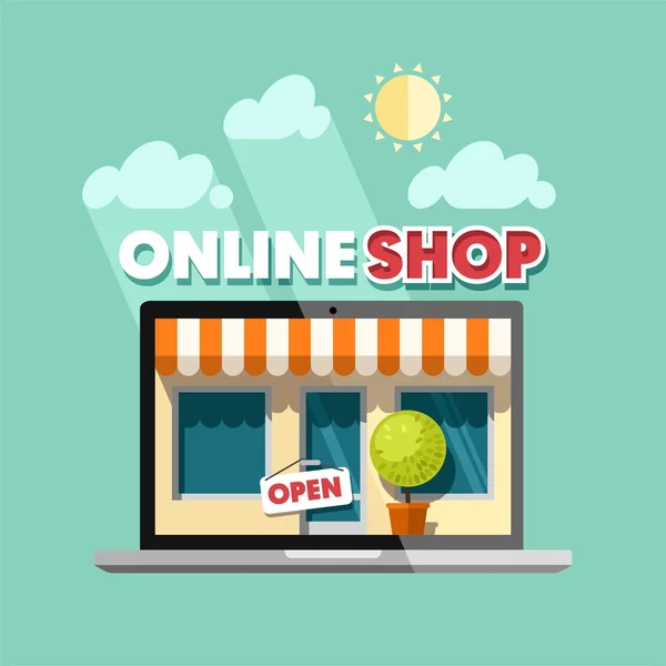 Conceito de compras online. —  Vetores de Stock