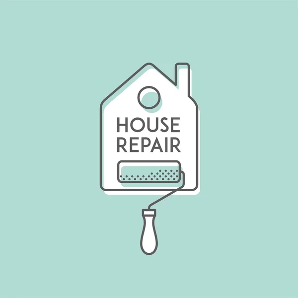 De reparatie van het huis. Schilderij diensten. — Stockvector