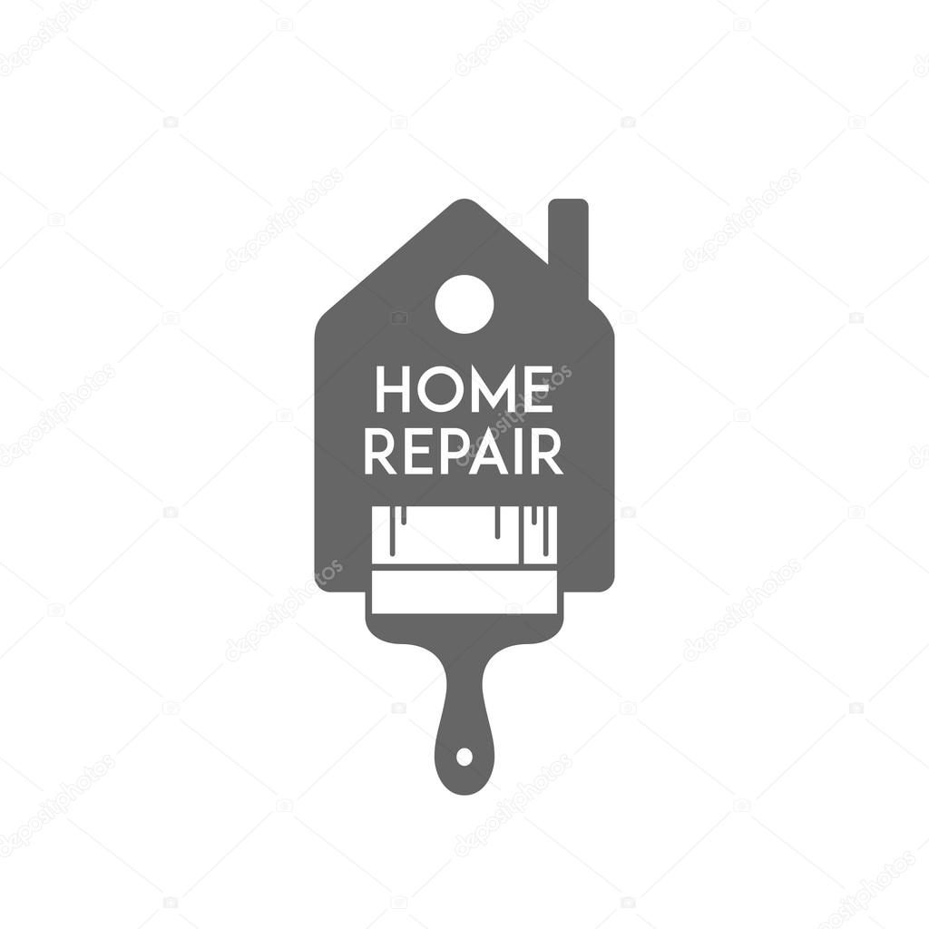 House repair. Painting services. Elements for cards, illustration, poster and web design. Vector.