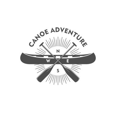 Canoe adventure. clipart