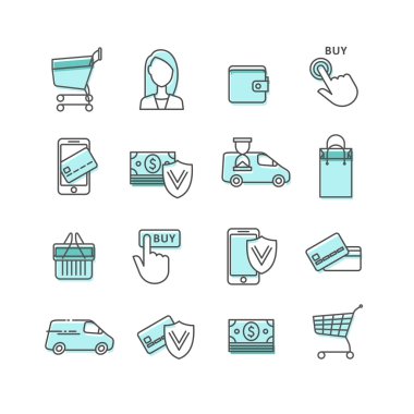 Web mağaza. Alışveriş ve e-ticaret.