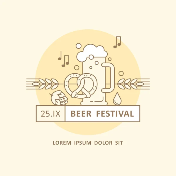 Cerveja Festival Beer Party Menu Cerveja —  Vetores de Stock