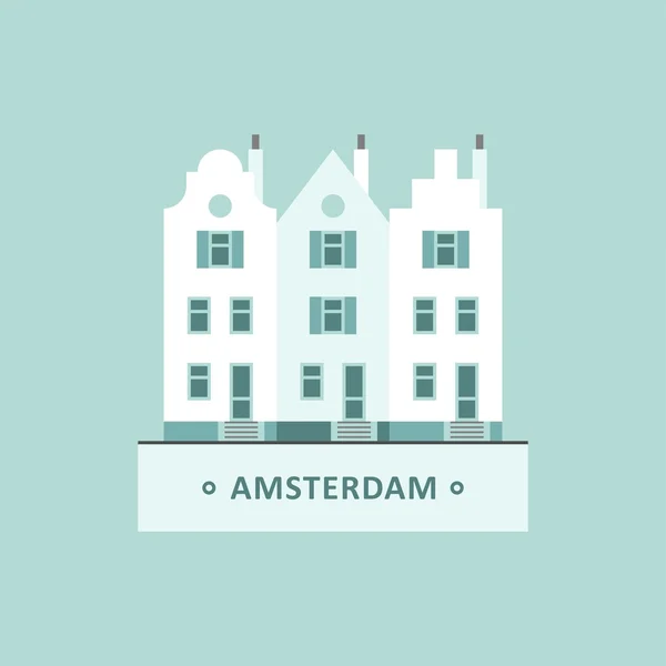 Amsterdam ciudad — Vector de stock