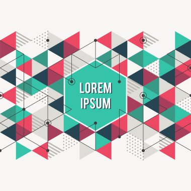 Geometrik arka plan. İş sunumları, el ilanları, afişler, apps için vektör tasarım düzen.