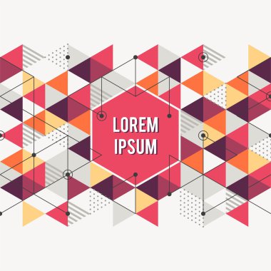 Geometrik arka plan. İş sunumları, el ilanları, afişler, apps için vektör tasarım düzen.