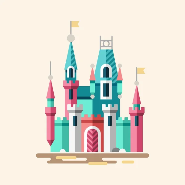 Castillo mágico. Fabuloso palacio . — Vector de stock