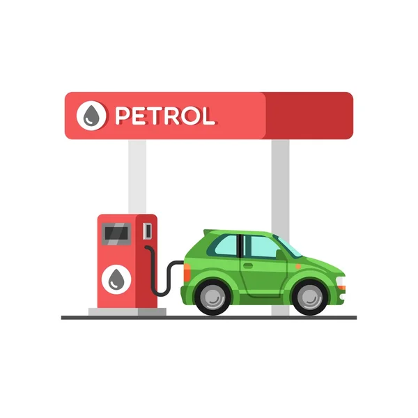 Fuel petrol station. — Stock Vector