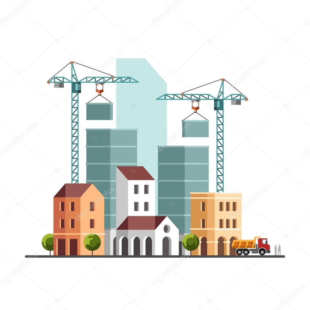 Construction site. Under construction. Building business. Construction industry.