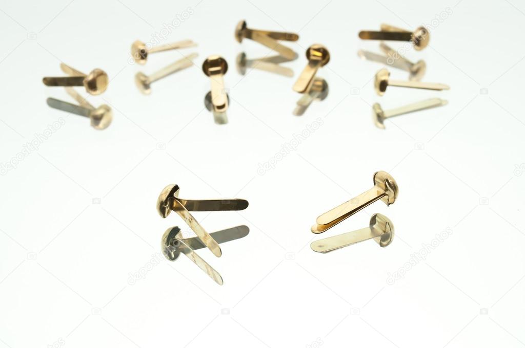 Collection Of Brass Brads Stock Photo by ©Bain 53550381