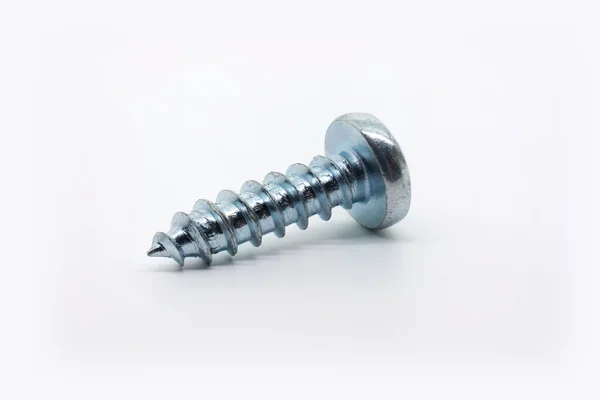 Makro çekim küçük demir woodscrew — Stok fotoğraf