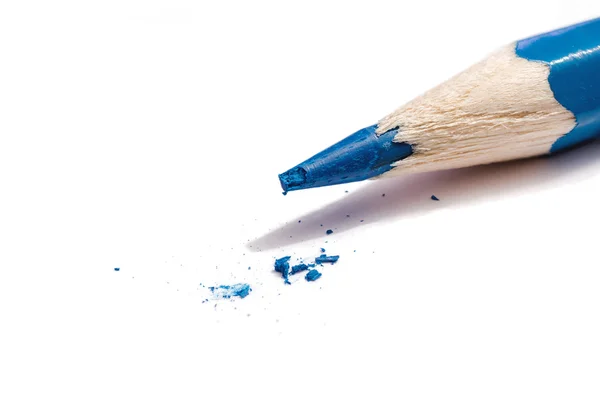 Trasiga Blue Pencil Point — Stockfoto