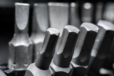 Phillips, Torx, Star ve oluklu bit 3 makro topluluğu