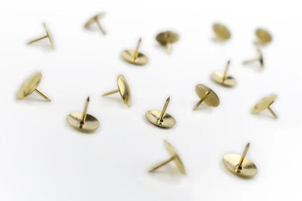 A Small Collection of Thumbtacks In A White Box #1 — Stock Photo, Image