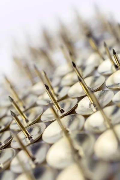 A Big Wall of Thumbtacks In A White Box - Crooked Angle  #1 — Stock Photo, Image