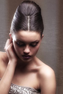 güzel kadın model Glamour portresi