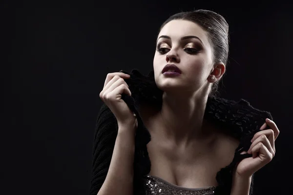 güzel kadın model Glamour portresi