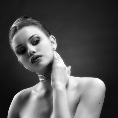 güzel kadın model Glamour portresi