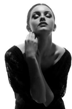 güzel kadın model Glamour portresi