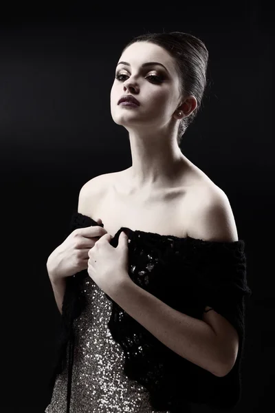 güzel kadın model Glamour portresi