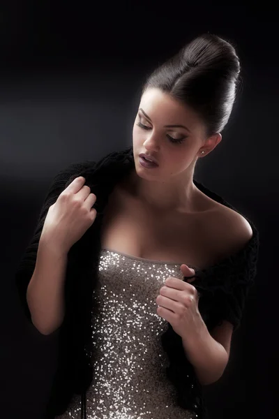 güzel kadın model Glamour portresi