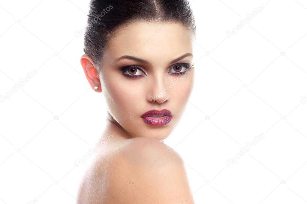 Glamour portrait of beautiful woman model